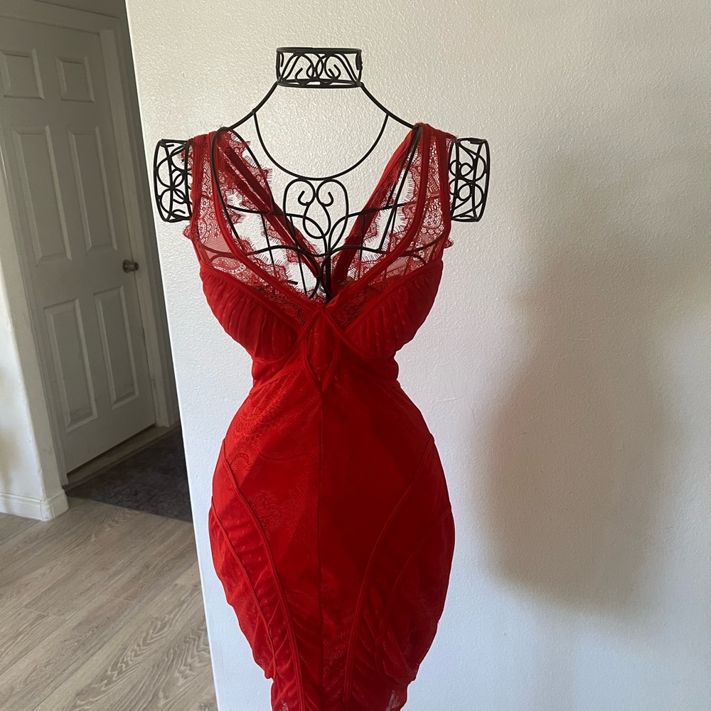 Vintage red gown